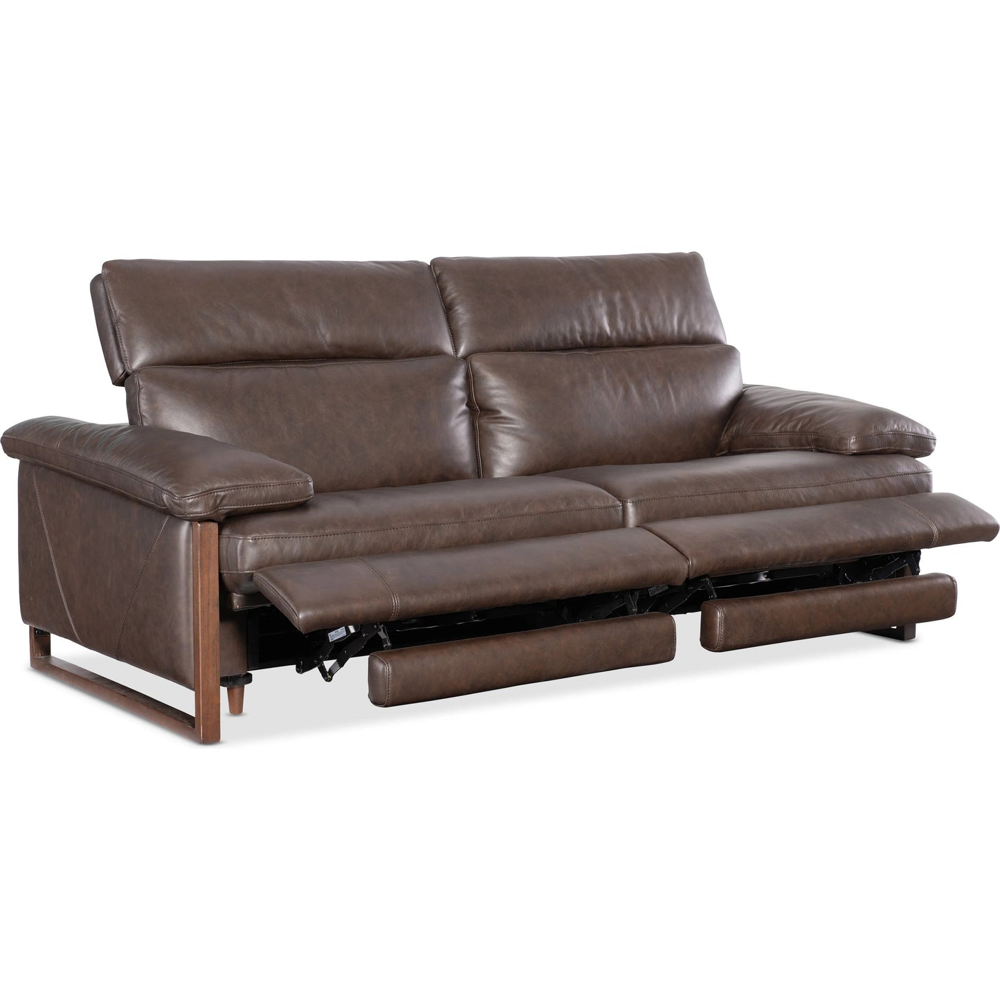 009 SI-2458636 | Additional Silo | Jericho Power Sofa with Power Headrest by Hooker Furniture in dark wood. Made from leather in a traditional style.