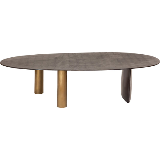 Nicko Coffee Table by Moe's Home Collection in black. Made from aluminum top in a modern style.