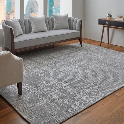 Eastfield Rug - 69A9F by Feizy in gray. Made from wool, viscose in a unique style.