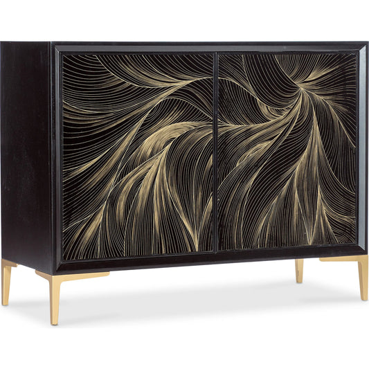 Melange Willow Hall Chest by Hooker Furniture in blacks and black, gold. Made from unique in a eclectic & global style.