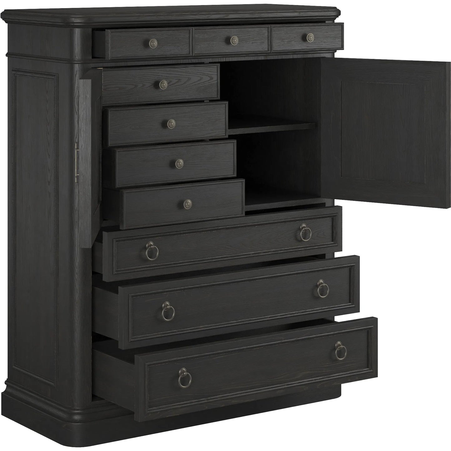 003 SI-2453362 | Additional Silo | Atrium 6 Drawer Chest by A.R.T. Furniture in hand rubbed black, undertones of brown. Made from unique in a traditional style.
