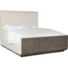 Modern Mood Upholstered Panel Bed by Hooker Furniture in inverness natural. Made from oak veneers, fabric, metal in a modern style.