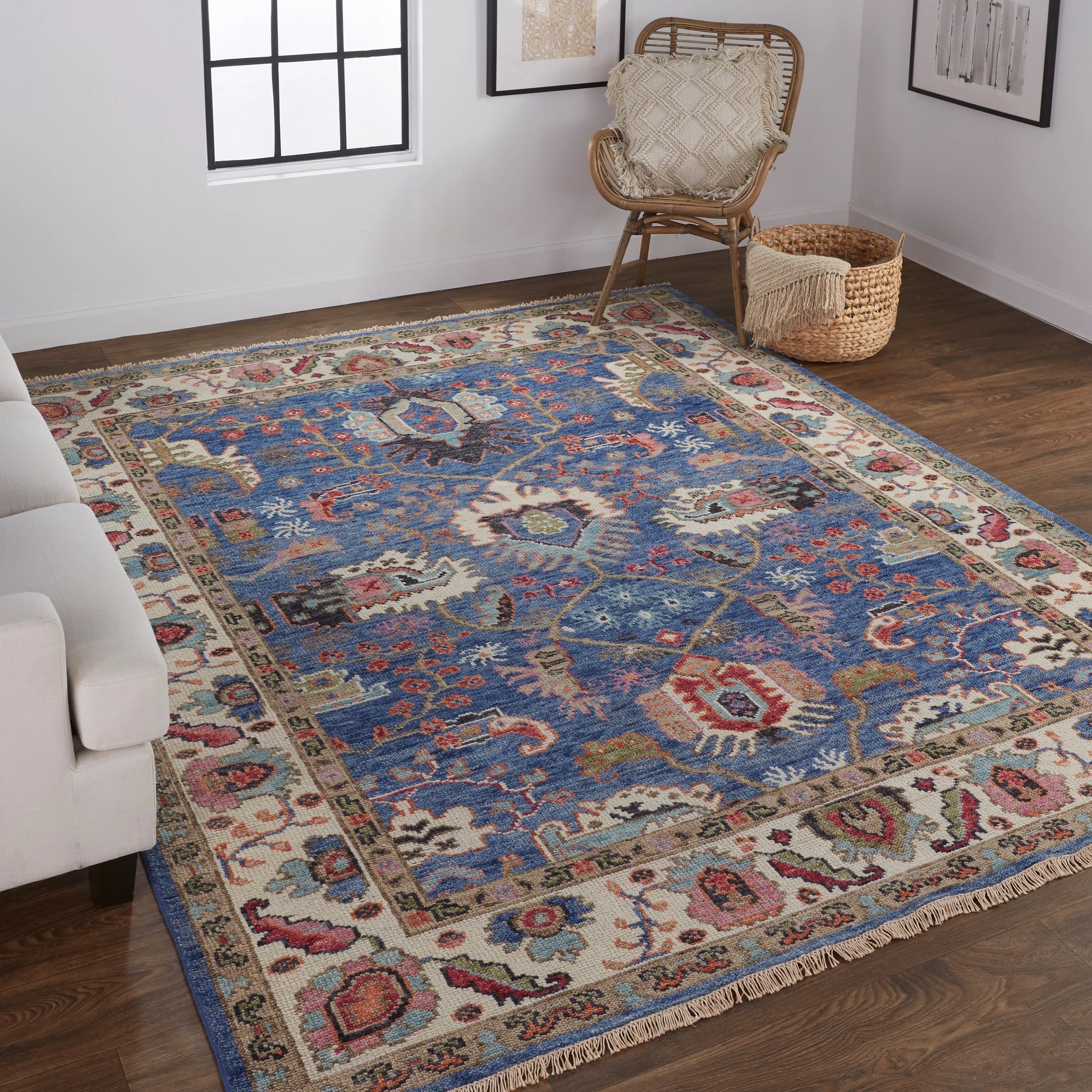 Beall Traditional Oriental Rug - 6708F by Feizy in blue, red. Made from wool in a unique style.