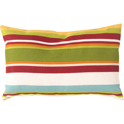 Storm Pillow - 19376 by Surya in lemon, lime, teal, cherry, ivory, olive. Made from front: 100% polyester in a traditional style.