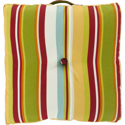 Storm Pillow - 19376 by Surya in lemon, lime, teal, cherry, ivory, olive. Made from front: 100% polyester in a traditional style.