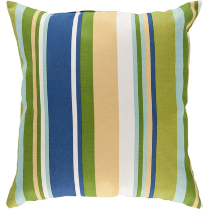 Storm Pillow - 19376 by Surya in lemon, lime, teal, cherry, ivory, olive. Made from front: 100% polyester in a traditional style.
