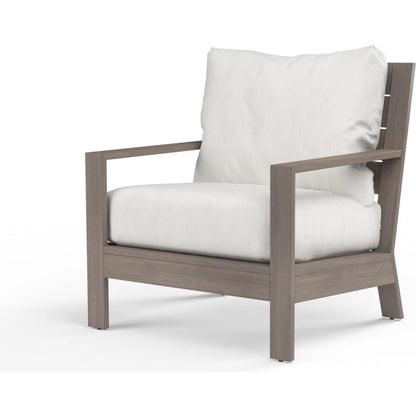 Laguna Outdoor Club Chair by Sunset West in driftwood. Made from aluminum in a modern style.