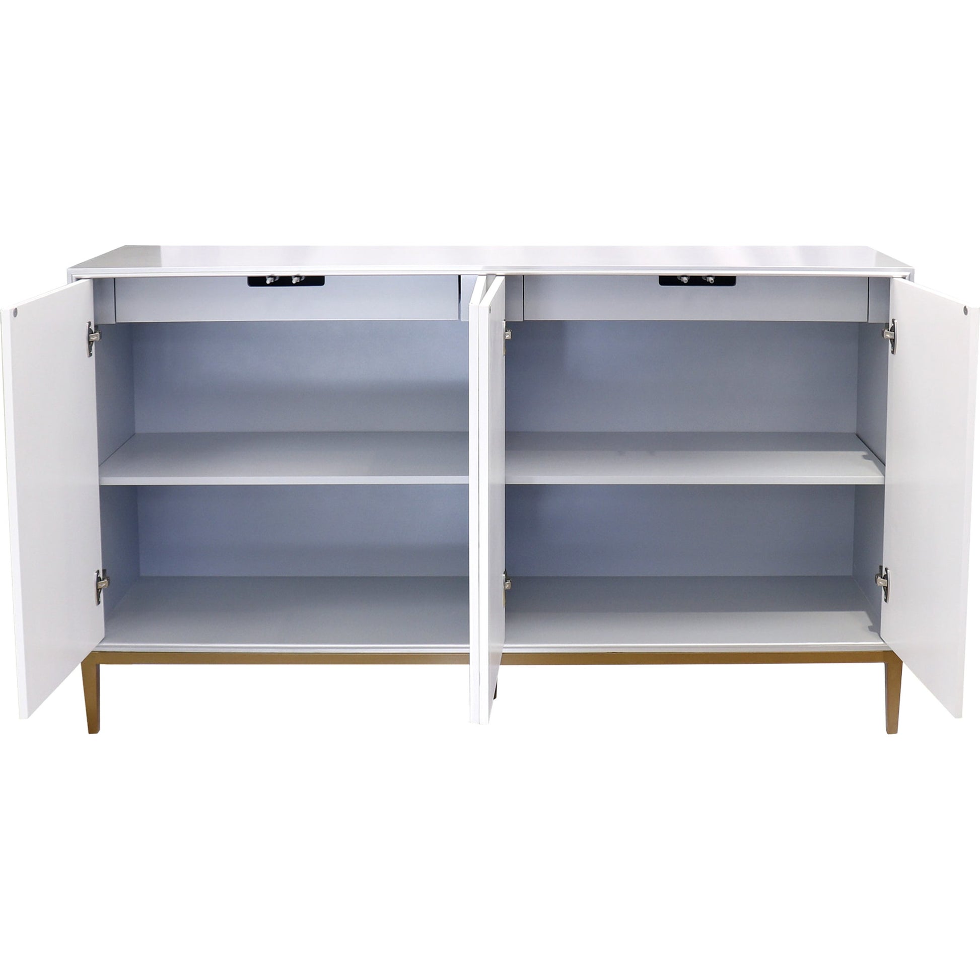 Annabelle Sideboard by Pasargad Home in silver and silver. Made from unique in a transitional style.