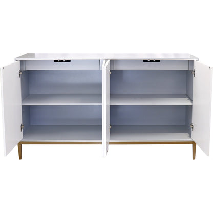 Annabelle Sideboard by Pasargad Home in silver and silver. Made from unique in a transitional style.