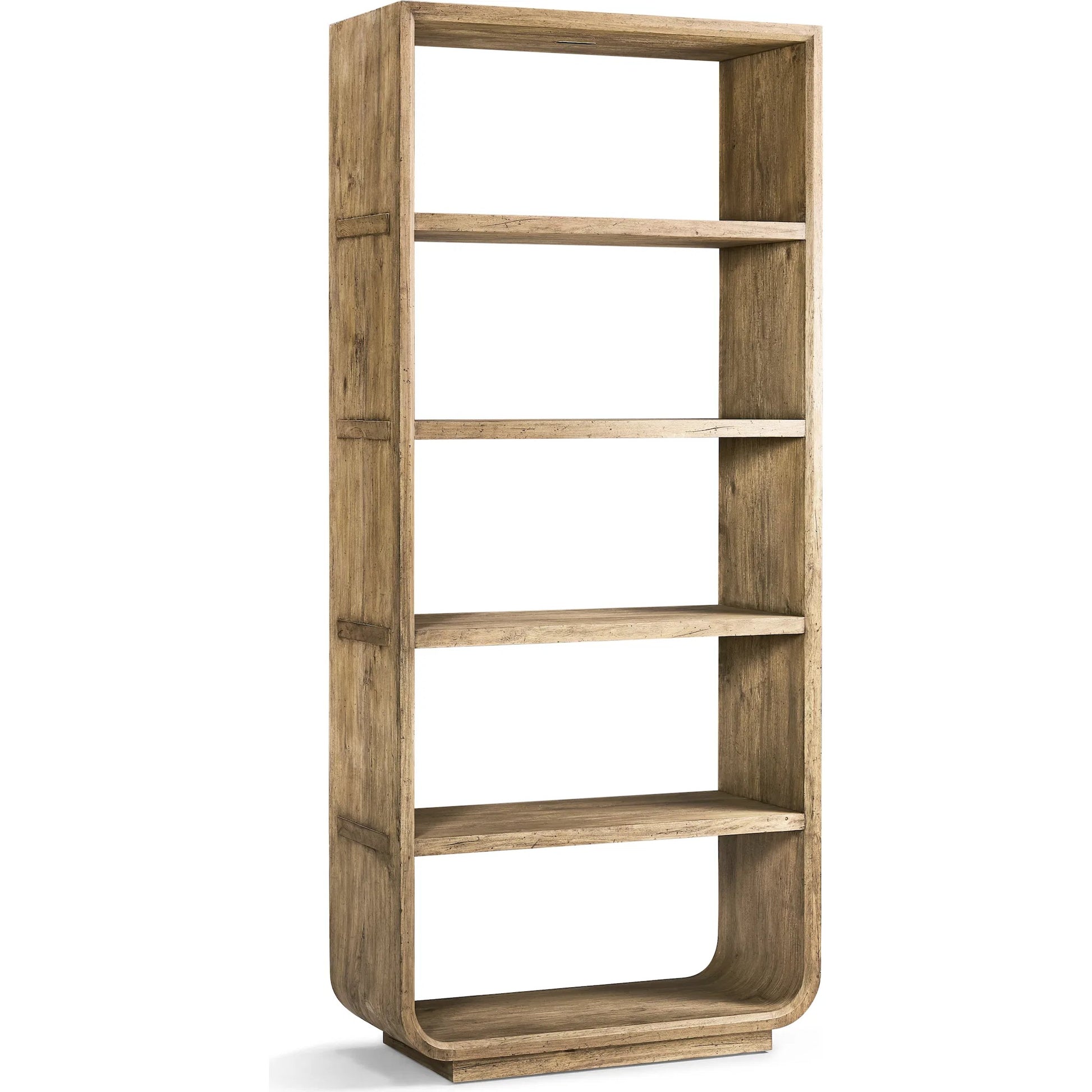Stone Ridge Etagere by Jonathan Charles in tully light acacia. Made from acacia veneer in a transitional style.