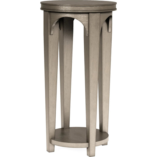 Cove Spot Table by A.R.T. Furniture in grey and mica. Made from rubberwood solids, primavera veneers in a unique style.