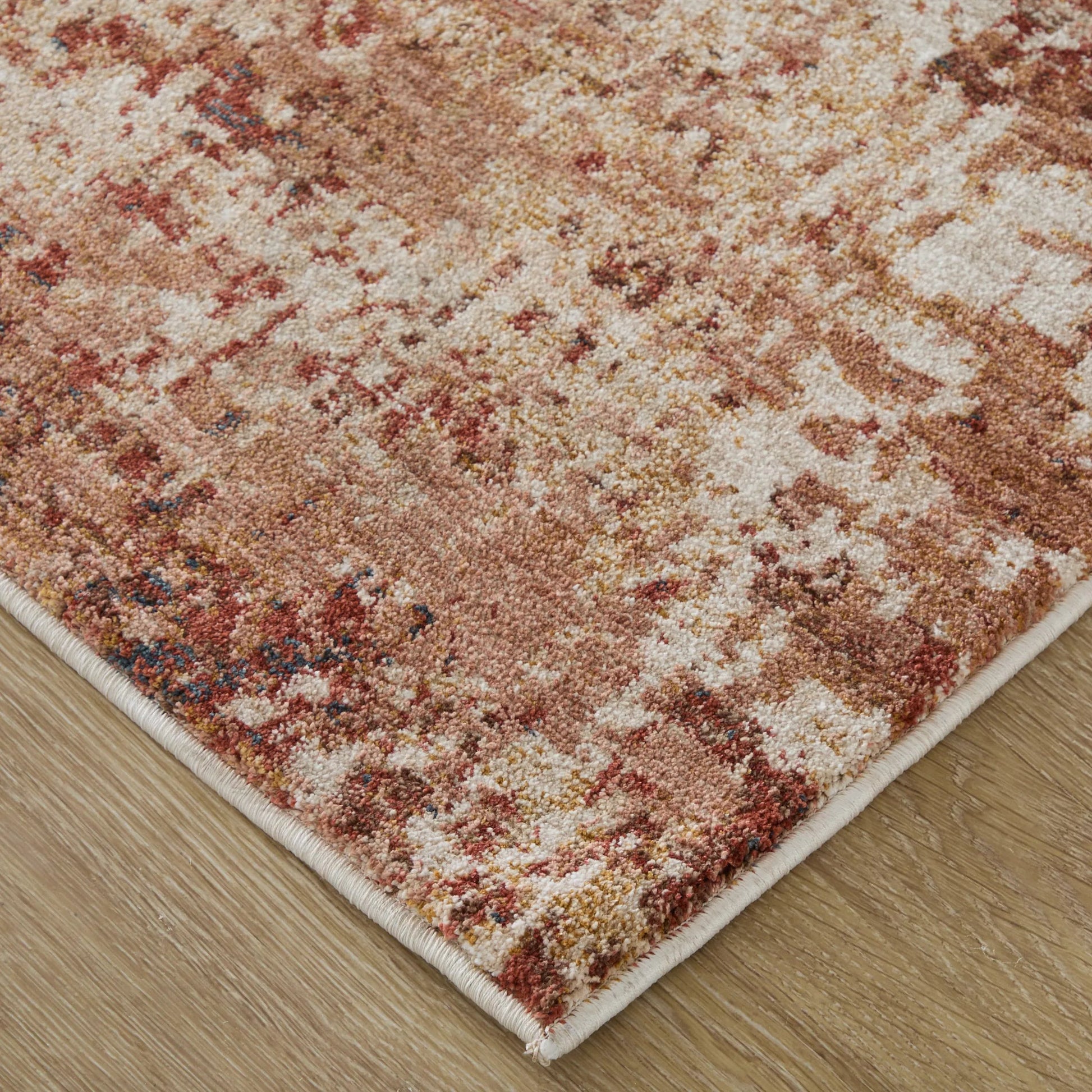 Pearson PRS39UEF Rug by Feizy in ivory, red, tan. Made from polyester in a unique style.