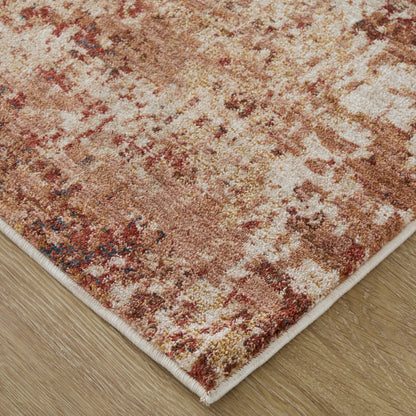 Pearson PRS39UEF Rug by Feizy in ivory, red, tan. Made from polyester in a unique style.
