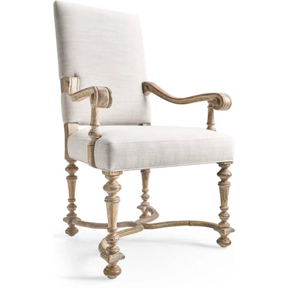 Sagehill Upholstered Arm Chair (Set of 2) by Jonathan Charles in timberon grey oak. Made from oak in a traditional style.