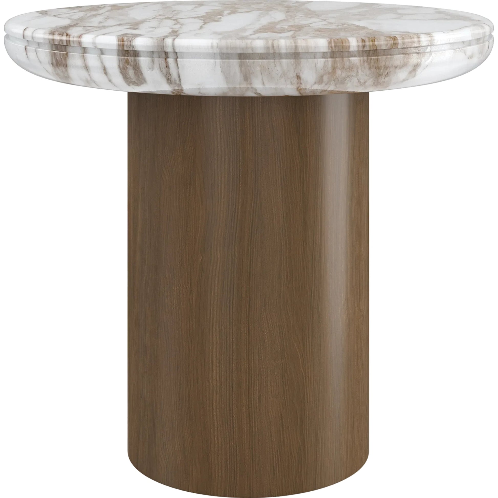 Seychelles Accent Table by Caracole in retro walnut. Made from asian hardwood, walnut in a modern style.
